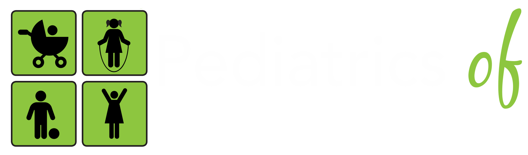 Pediatría en el suroeste de Houston con un pie de página.